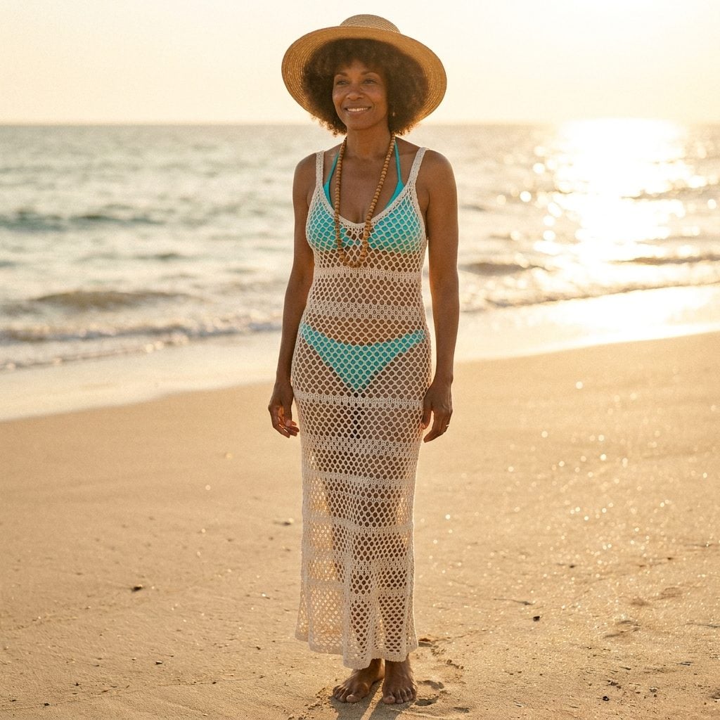 The Crocheted Maxi Dress Worn Over a Bikini (Yes, as an Outfit)