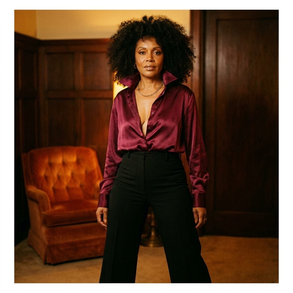 The Satin Disco Shirt Unbuttoned to a Level That Would Violate Dress Codes Today