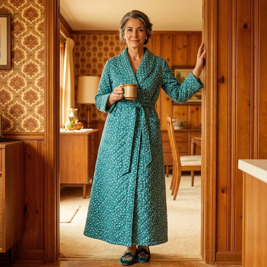 The Quilted Housecoat You Wore Like It Was Couture and Answered the Front Door in Without Shame