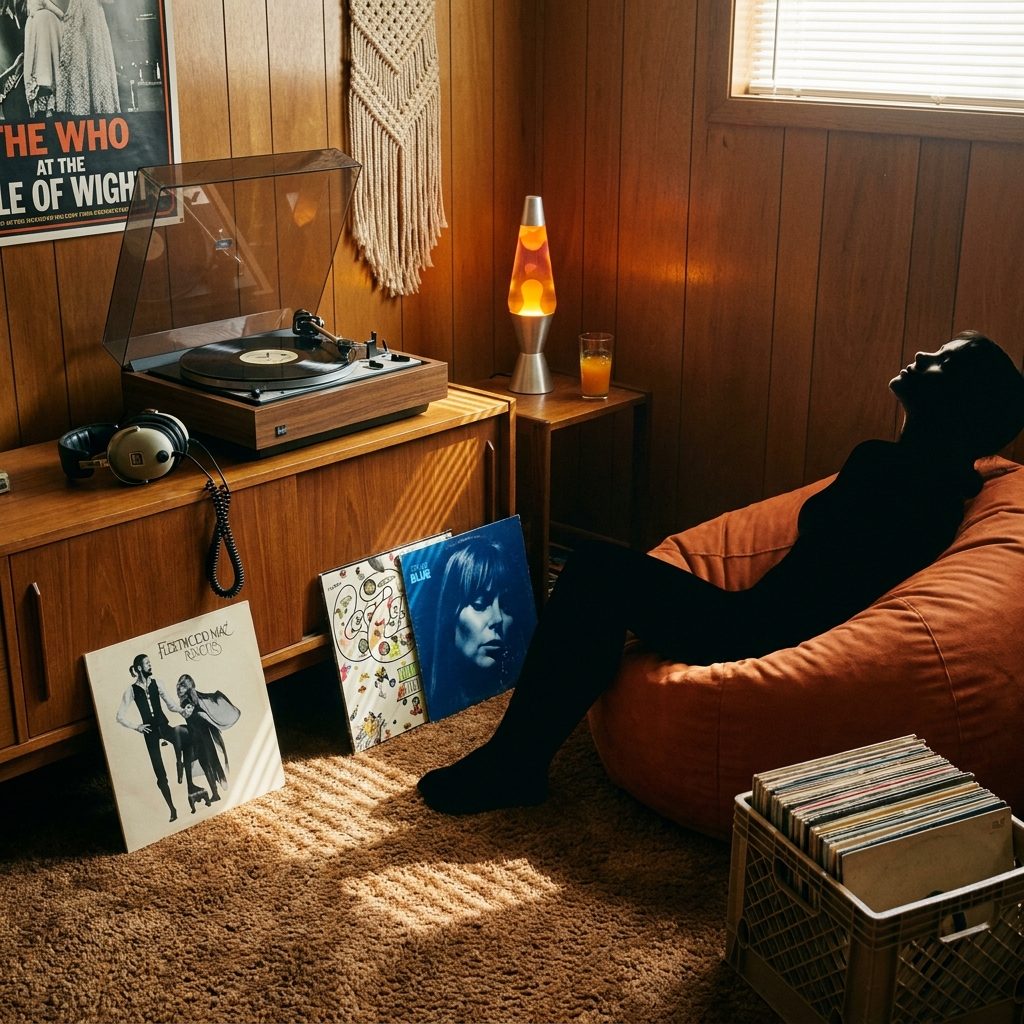 Listening to Vinyl Records All the Way Through Because Nobody Was Getting Up to Skip