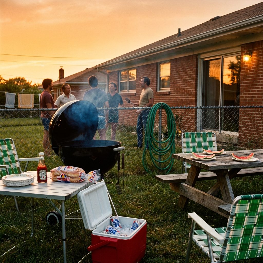 Backyard Barbecues Where the Adults Disappeared Outside for Six Hours Straight
