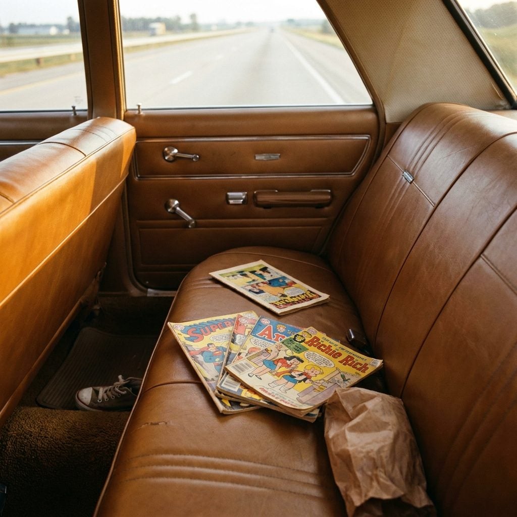 A Bundle of Comic Books Bought at the Drugstore Specifically to Survive the Long Drive