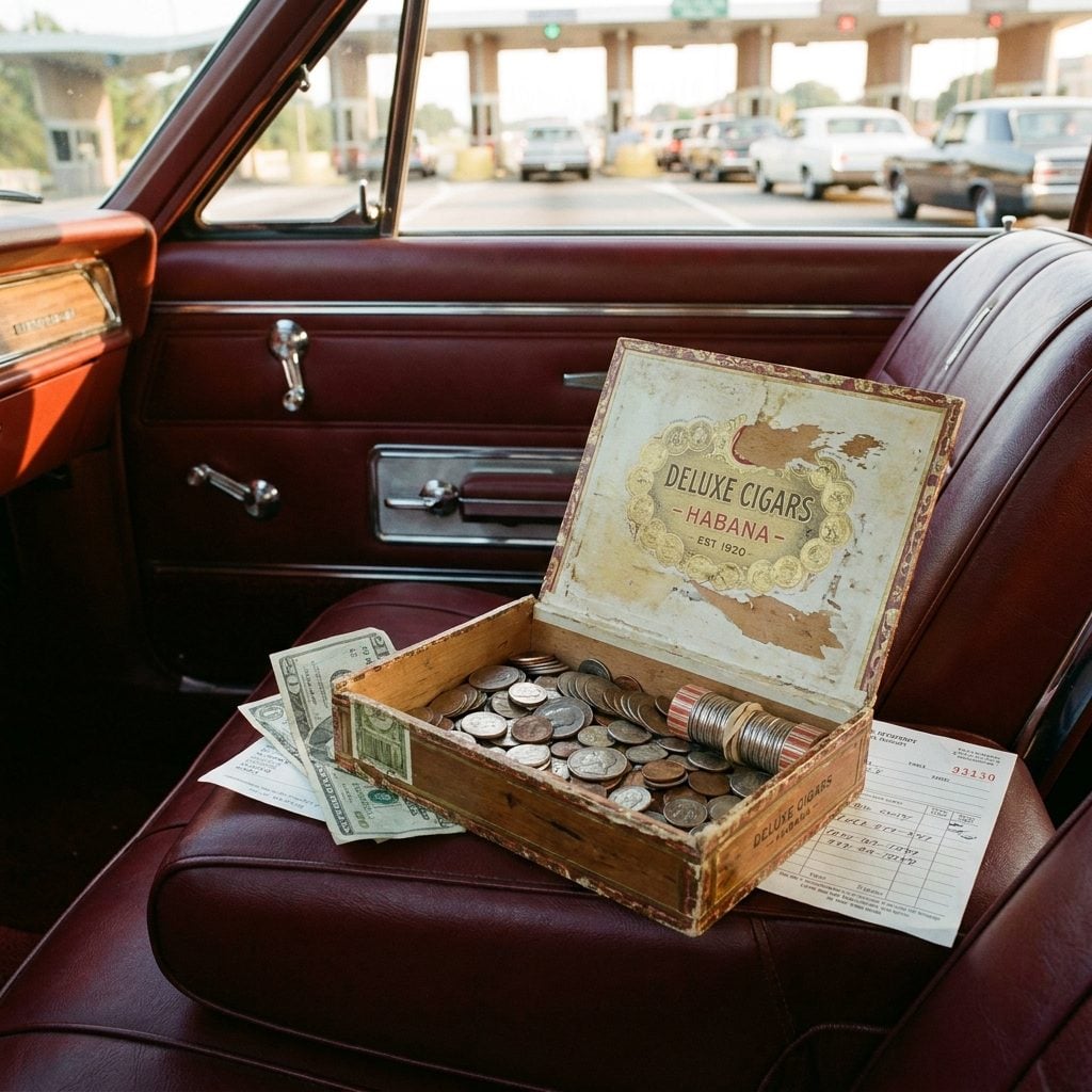 The Cigar Box Full of Loose Change for Tolls, Tips, and Pay Phones