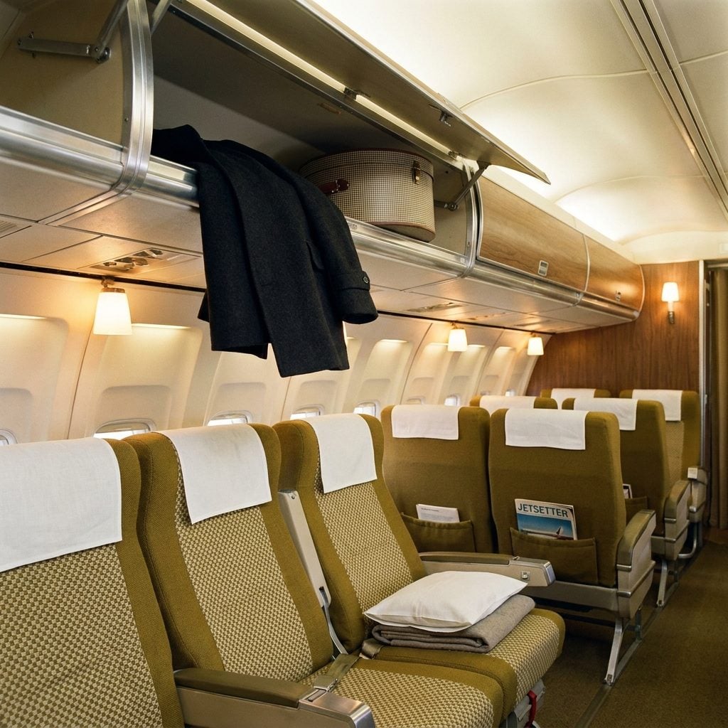 Your Whole Coat Fit in the Overhead Rack With Room to Spare