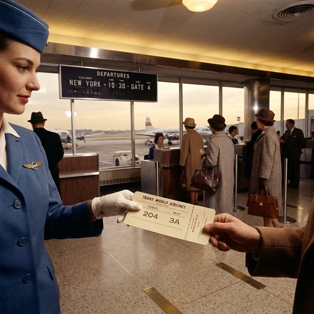 The Boarding Pass Was a Stiff Little Card With Your Seat Number Typed on It