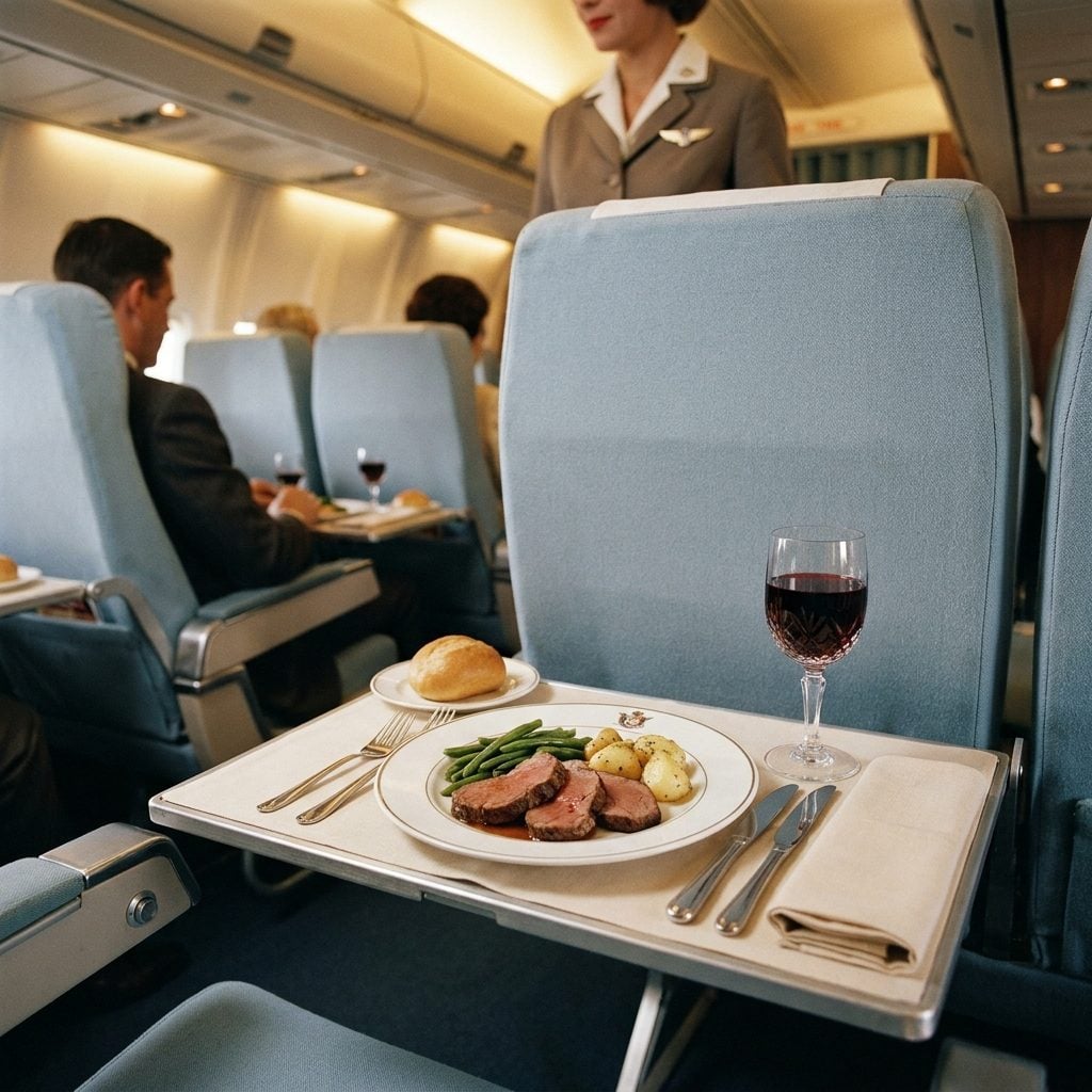 Real China, Metal Cutlery, and Glassware on Every Tray, Even in Coach
