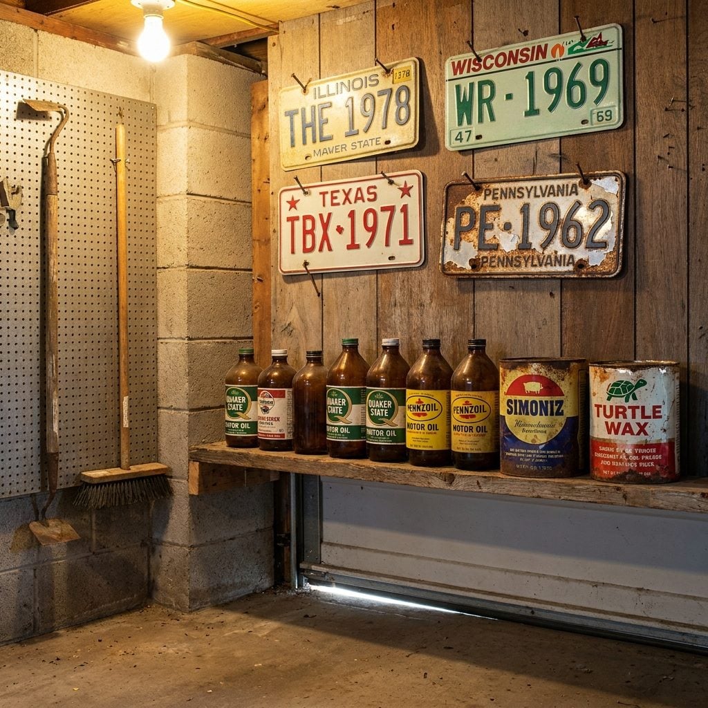 Old License Plates on the Wall Like Somebody's Been Keeping Score