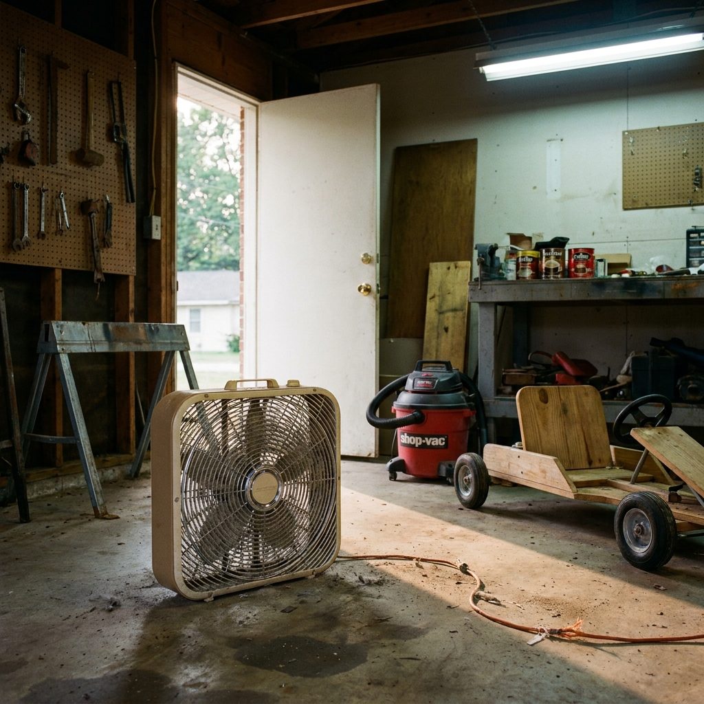The Box Fan So Caked With Dust It Had Basically Become Structural