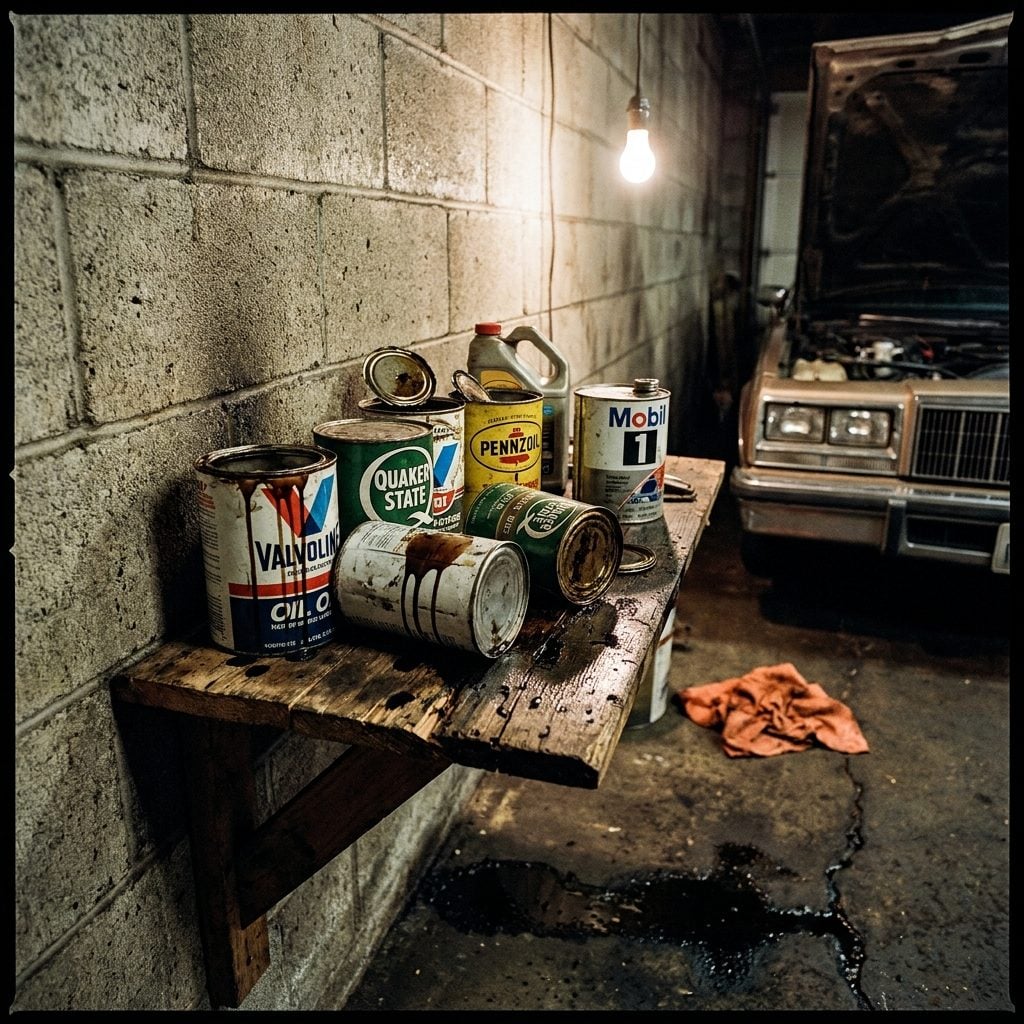 The Shelf of Half-Empty Oil Cans in Various States of Resignation