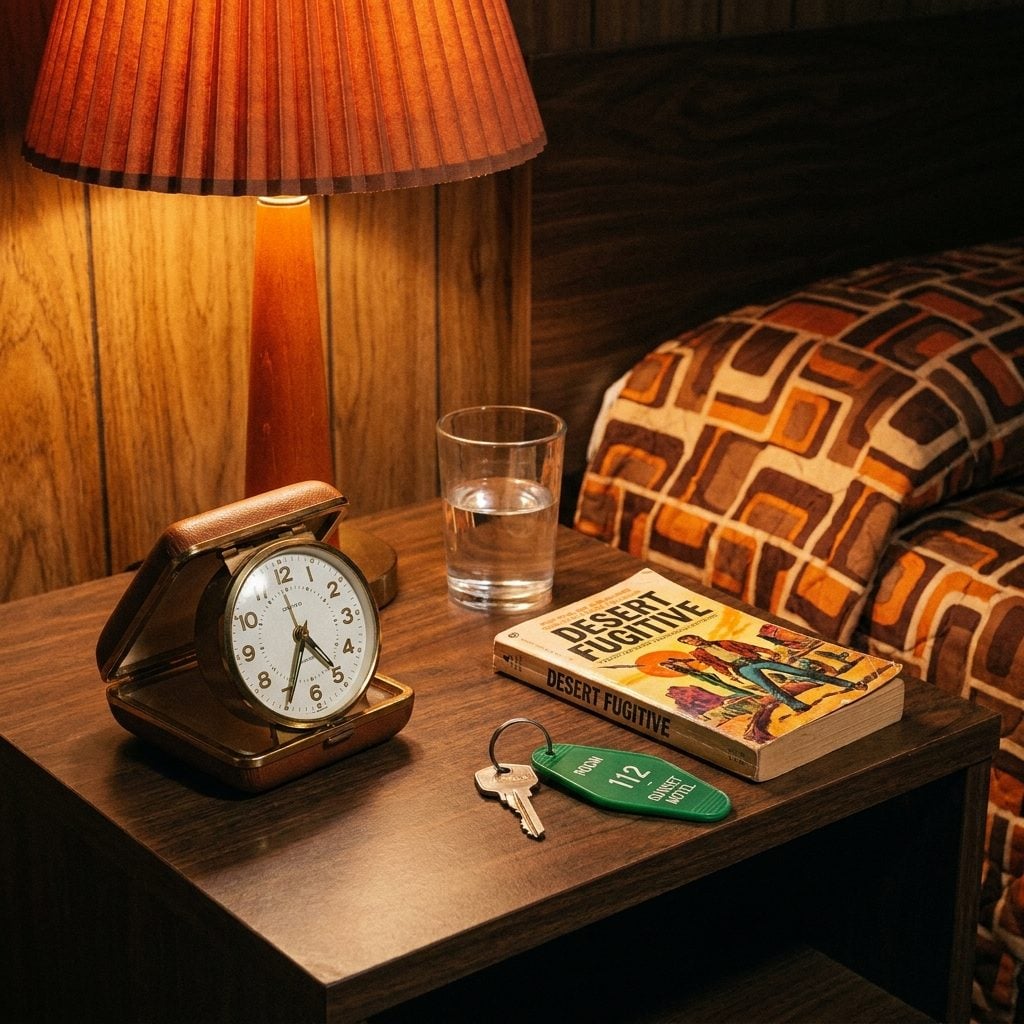 The Travel Alarm Clock With the Folding Faux-Leather Case