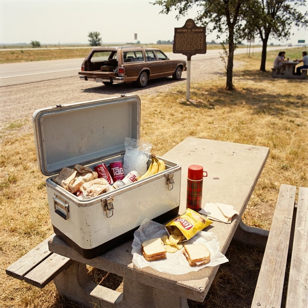 A Cooler Packed With Homemade Sandwiches to Avoid Expensive Roadside Diners