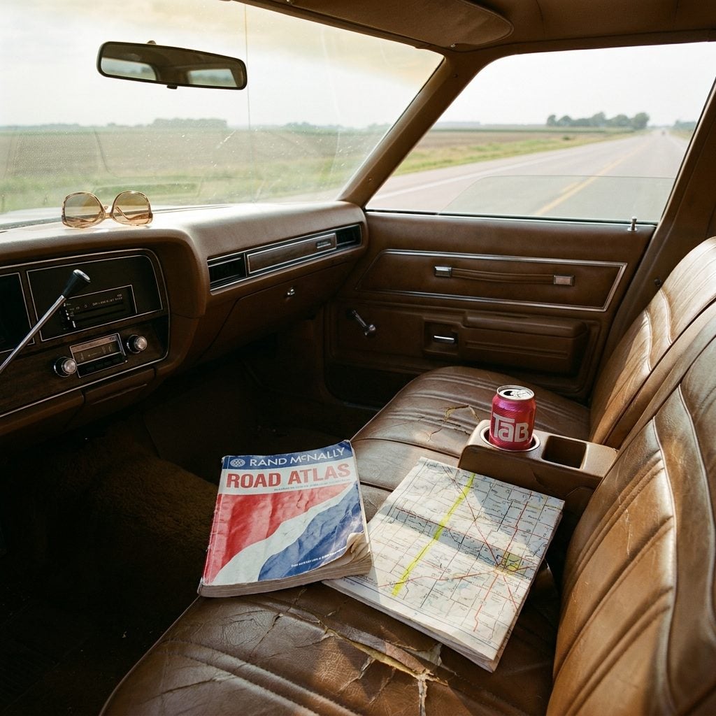 A Printed Paper Road Atlas Folded Beyond All Recognizable Geometry