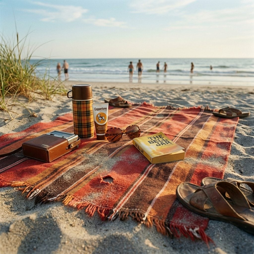 The Beach Blanket So Thick with Trapped Sand It Weighed Twice What It Should