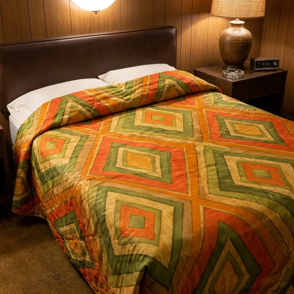 Colorful Bedspreads with Bold Geometric Patterns You Could See from Orbit