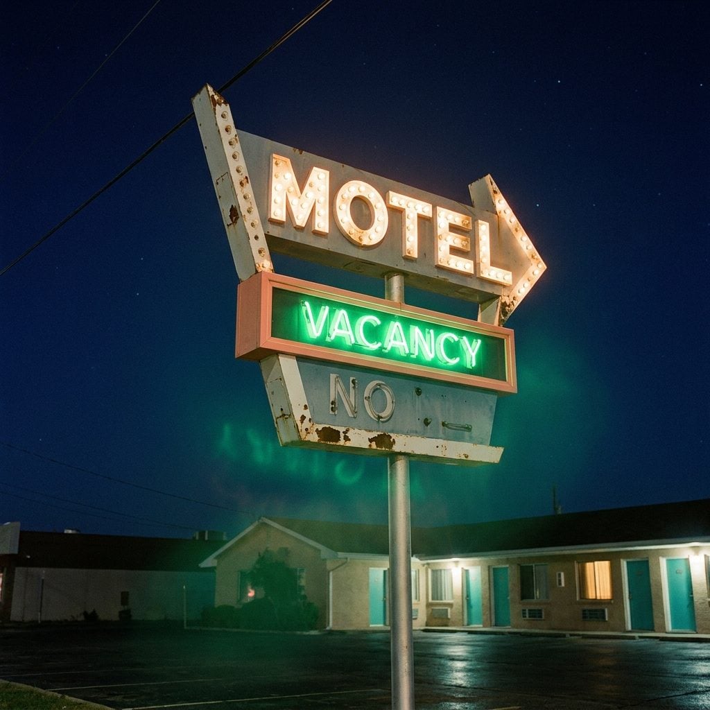 The Vacancy / No Vacancy Neon Sign That Decided Your Family's Fate at 10 PM