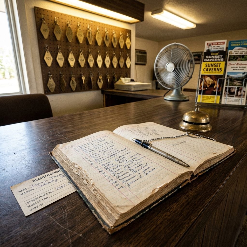 Guest Registries Signed by Hand in Cursive at the Front Desk