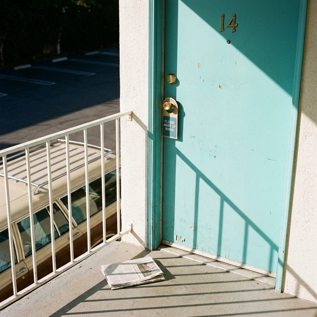 Maid Service Signs That Hung from the Doorknob Instead of Cards