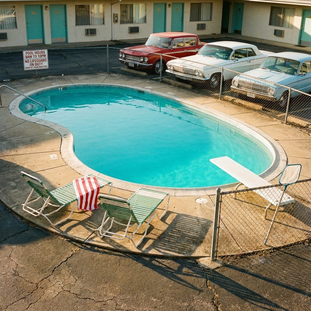 Outdoor Swimming Pools Right Beside the Parking Lot, No Fence, No Lifeguard, No Questions