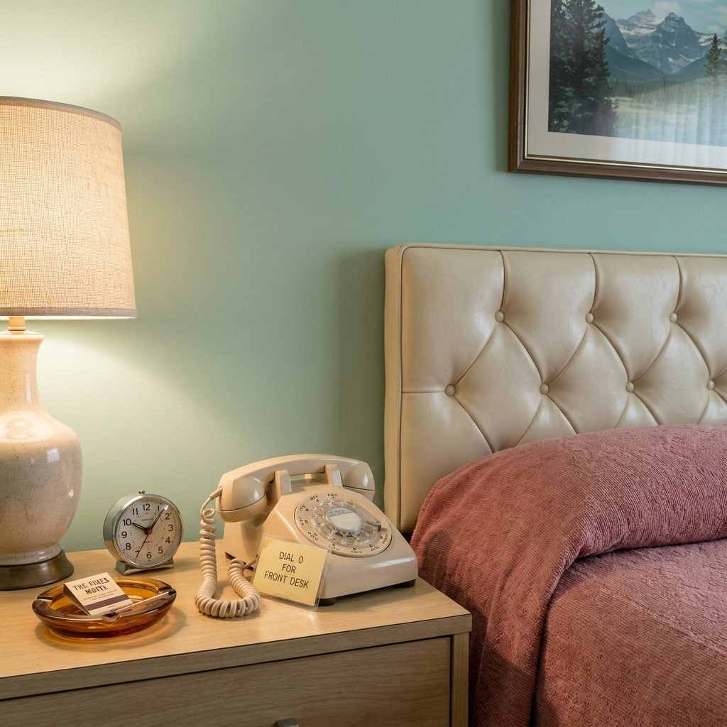 Rotary Phones on the Bedside Table That Connected You to the Front Desk and Basically Nowhere Else