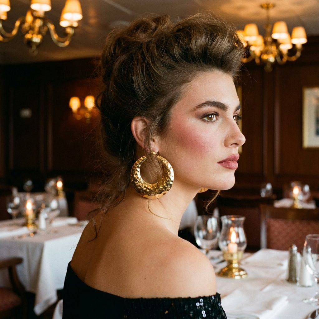 Chunky Gold Hoop Earrings That Made Formal Night Feel Like a Coronation