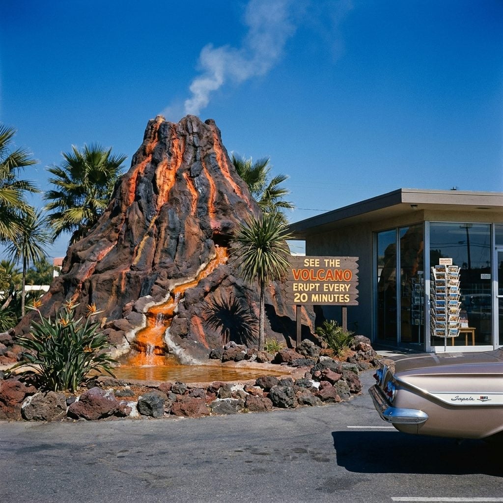 Fake Volcano Attractions That Erupted on a Timer Every Twenty Minutes