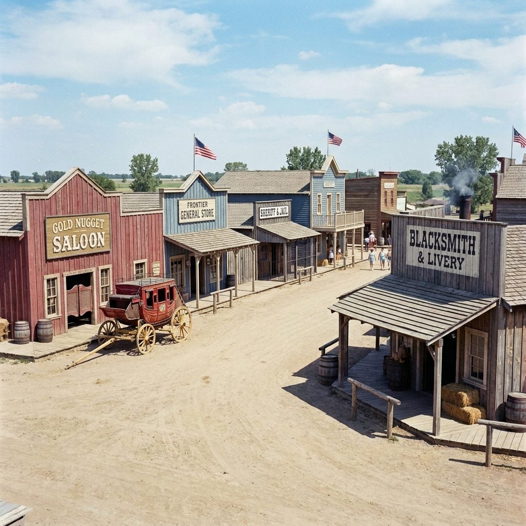 Frontier Village Tourist Traps With Saloons, Stagecoaches, and Fake Gunfights