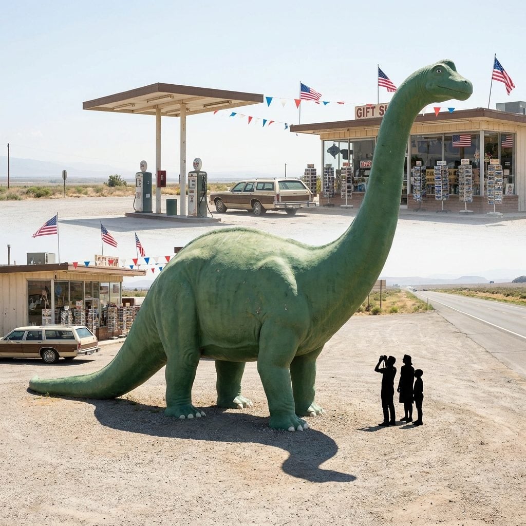 Mammoth Fiberglass Animals Visible from a Quarter Mile Down the Highway