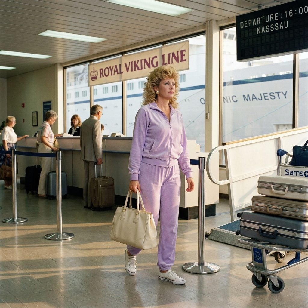 Matching Velour Tracksuits for Travel Days and Embarkation Morning
