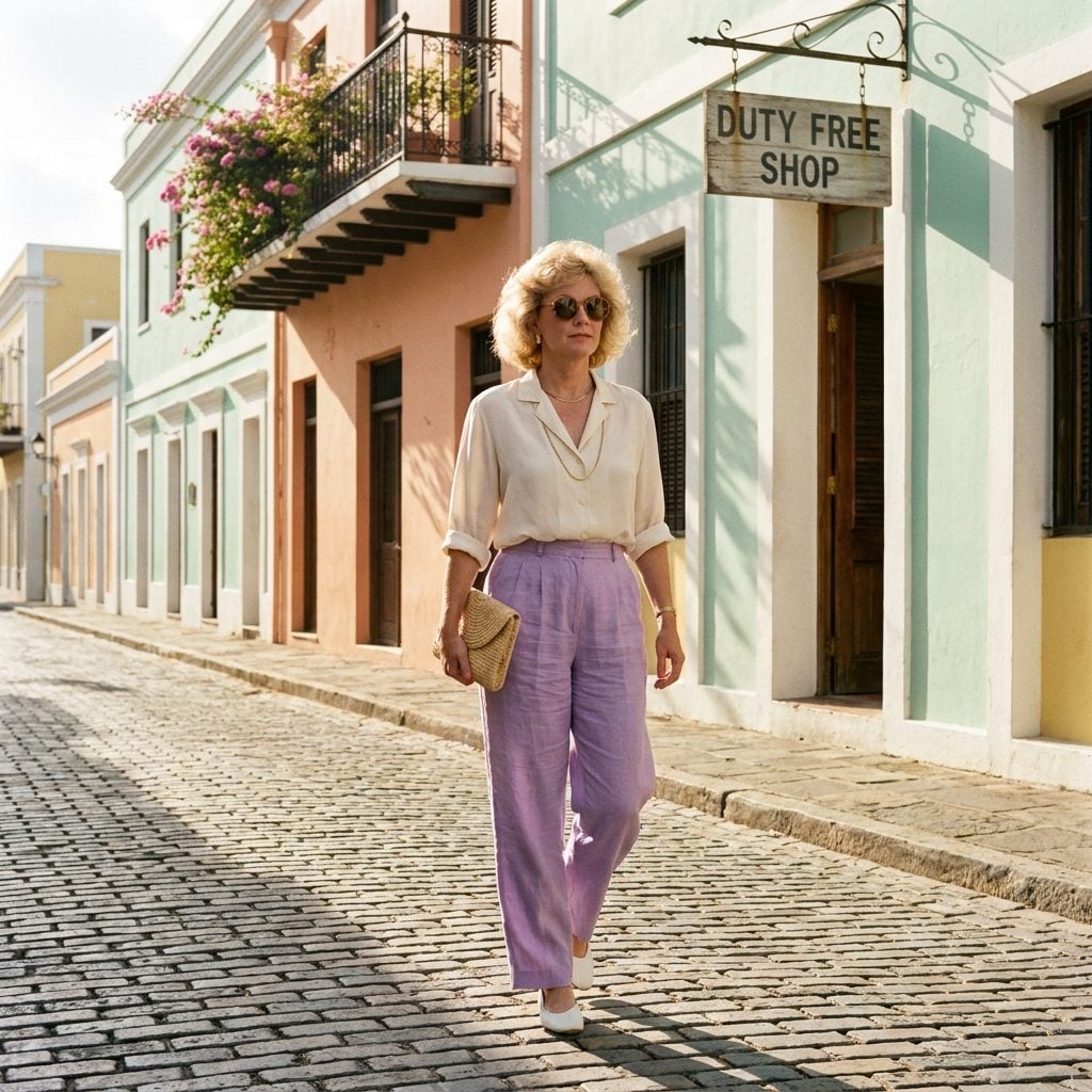 Pastel Linen Pants With Lightweight Blouses for Port Days That Felt Like a Magazine Spread