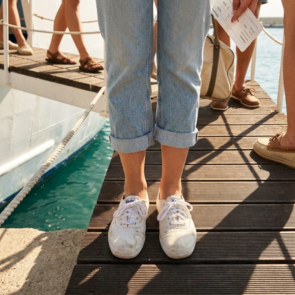 White Canvas Keds for Every Shore Excursion and Embarkation Walk