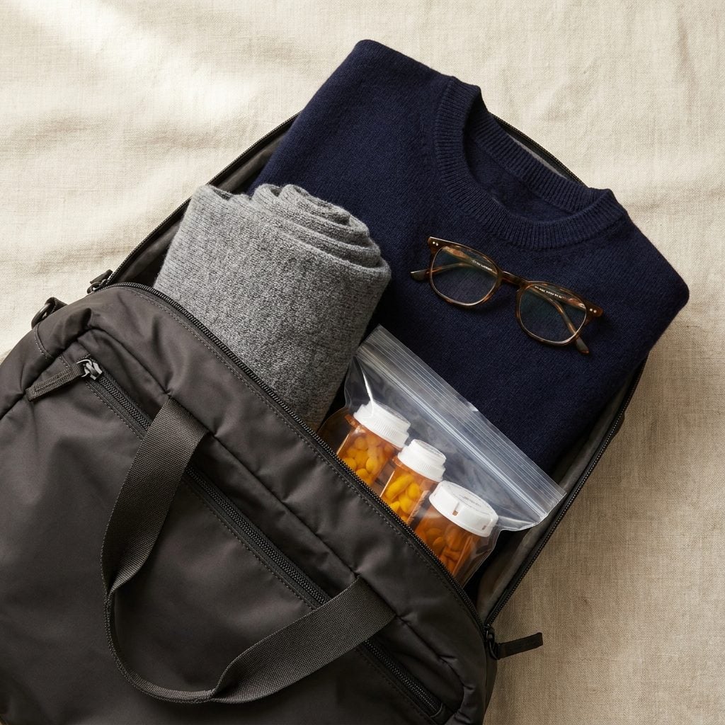 Burying Medications Under Everything Else in the Bag