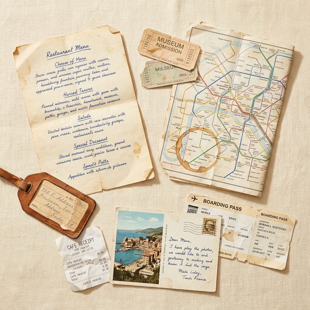 Forgetting to Photograph Menus, Tickets, Maps, and Other Little Paper Artifacts