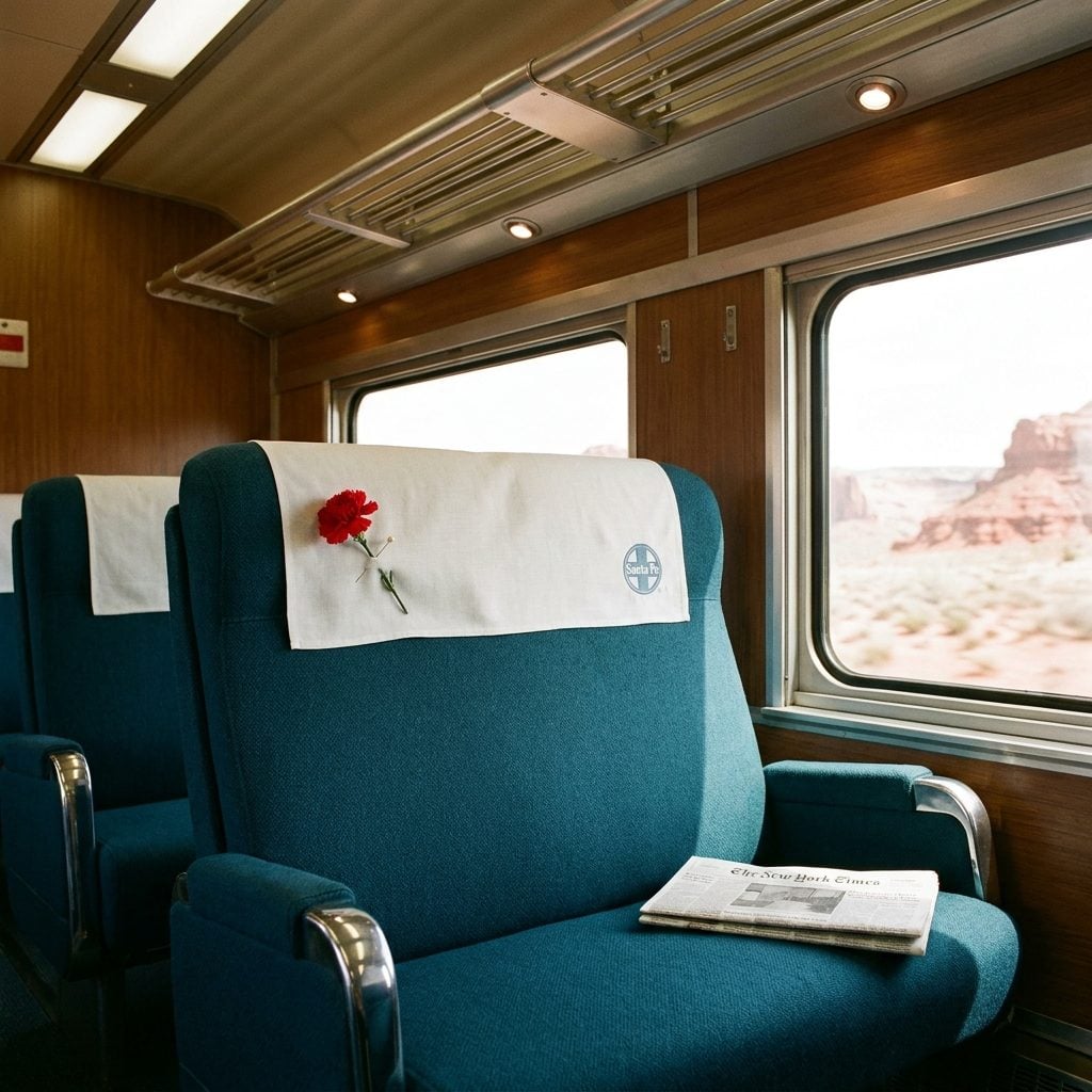 The Fresh Carnation Pinned to the Headrest of Your Reserved Seat