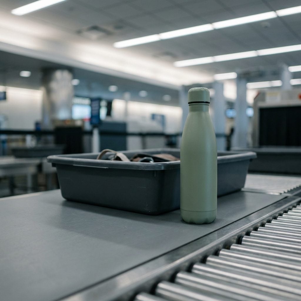 Leaving a Water Bottle Full When You Walk Up to the Scanner
