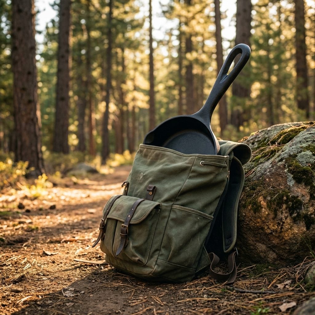 Packing a Full-Size Cast Iron Skillet for a Backpacking Trip