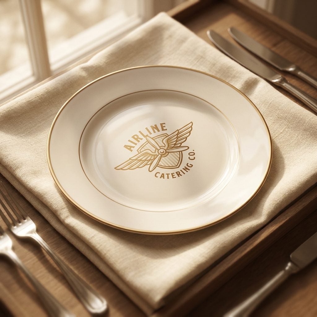 The Airline-Branded China Loaded for First-Class Meal Service