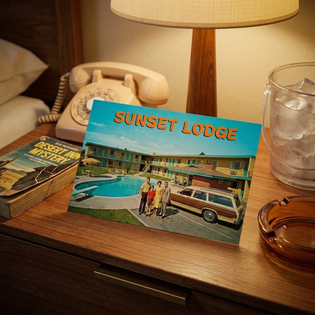 The Card That Featured a Photo From the Motel Itself, Pool and All