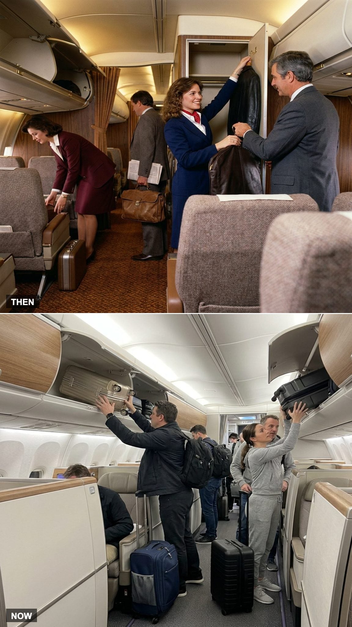 Carry-On Culture: The Garment Bag Era vs. The Wheeled Roller Era
