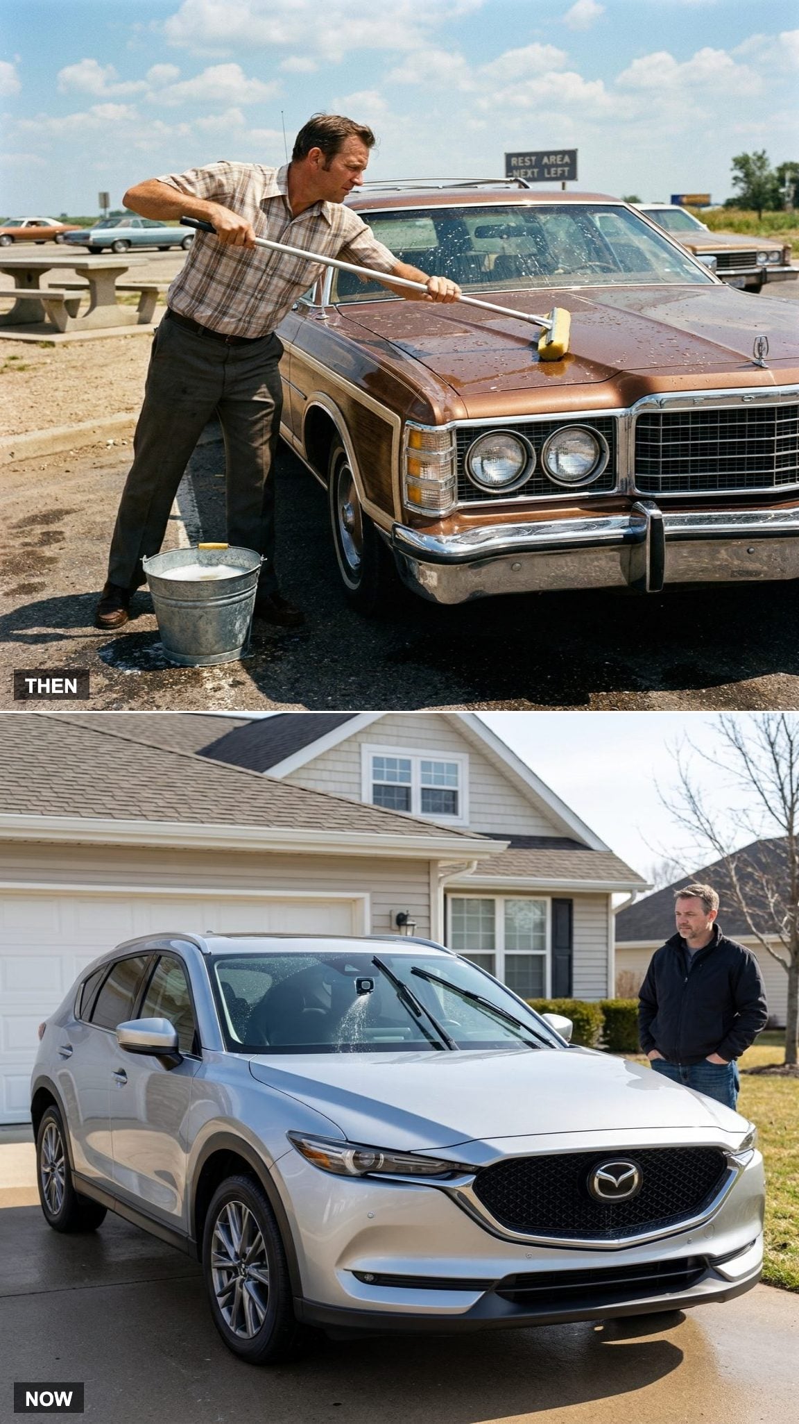 Cleaning the Windshield by Hand vs. Letting the Car Do It