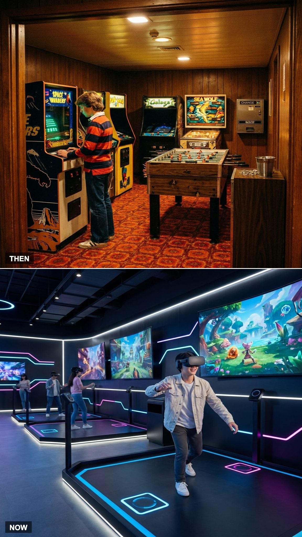 Coin-Operated Arcades vs. Game Rooms Expanded With Virtual Reality