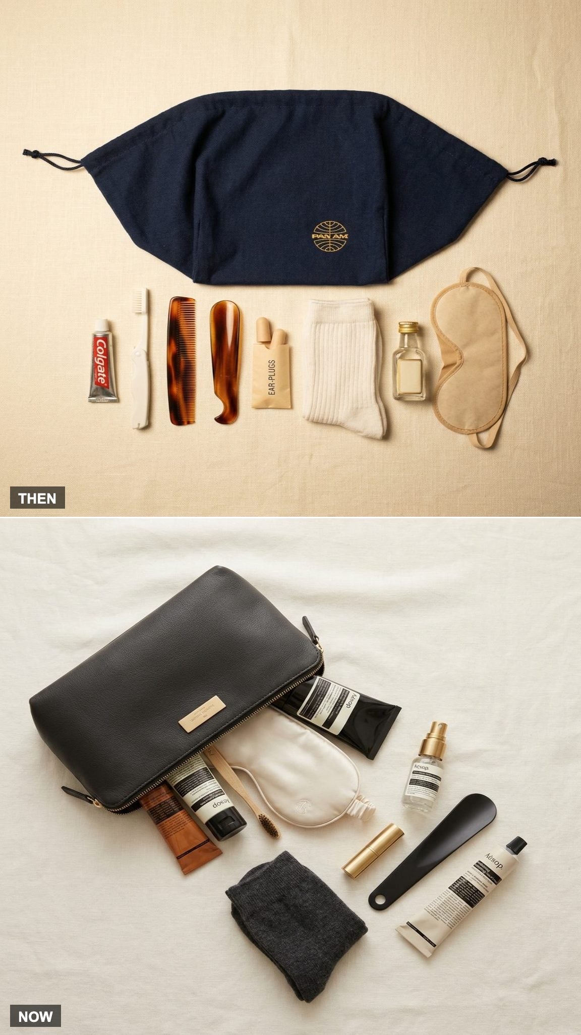 A Drawstring Toiletry Pouch vs. A Designer Amenity Kit