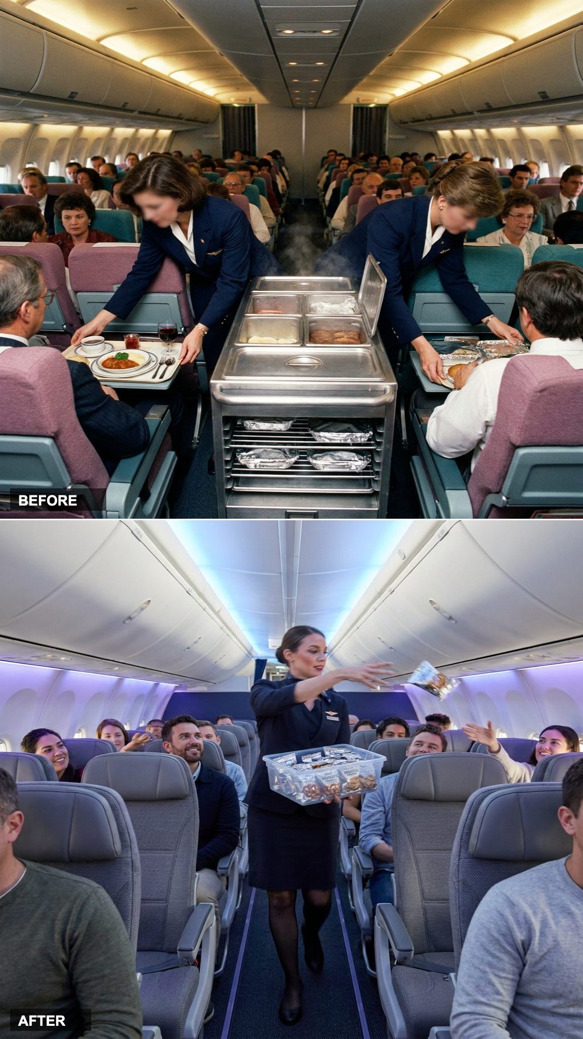 The Elaborate Meal Service Down the Aisle