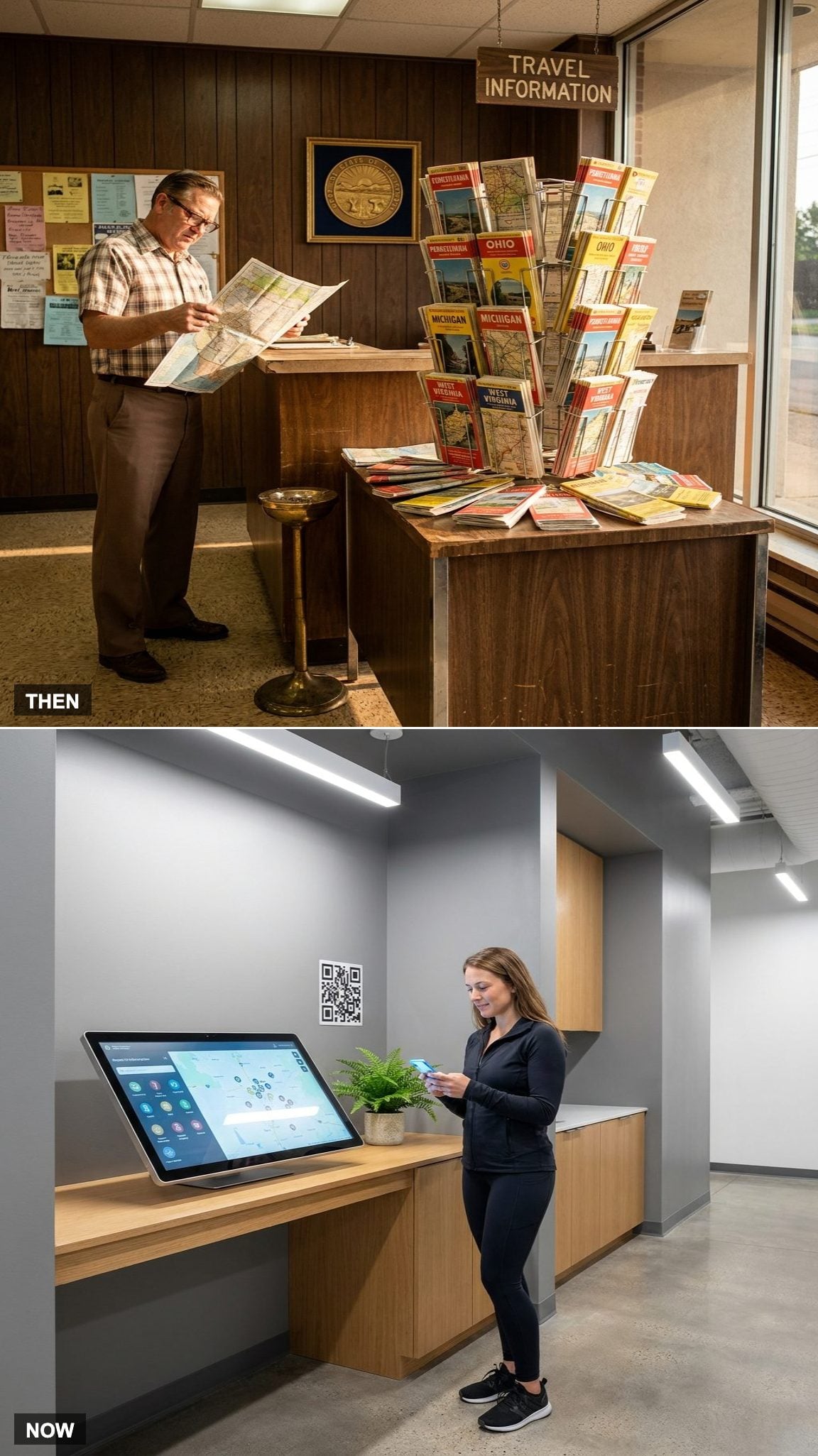 Free Road Maps Stacked by the Door vs. Your Phone Knows Every Exit