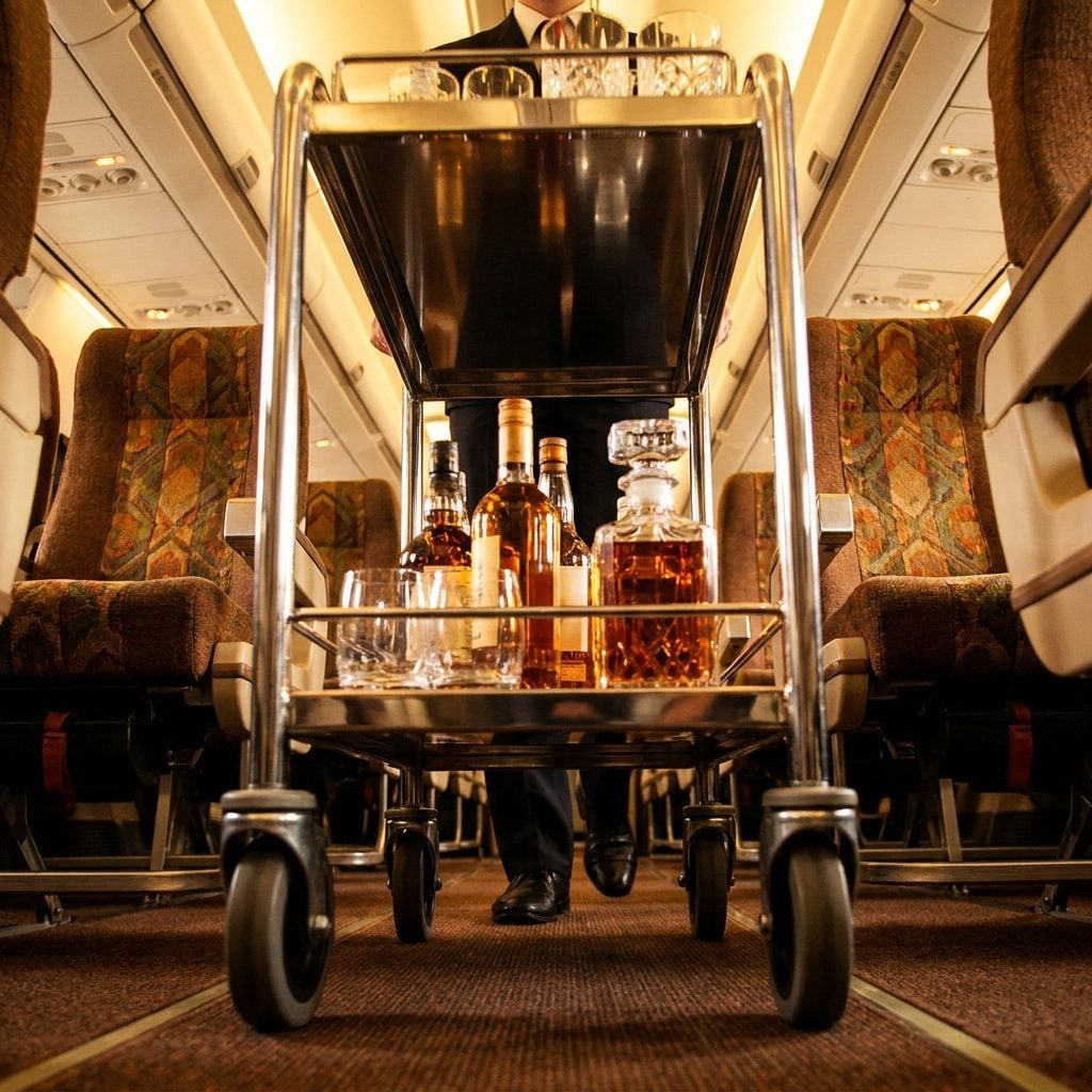 The Full Bar Cart That Appeared Soon After Takeoff