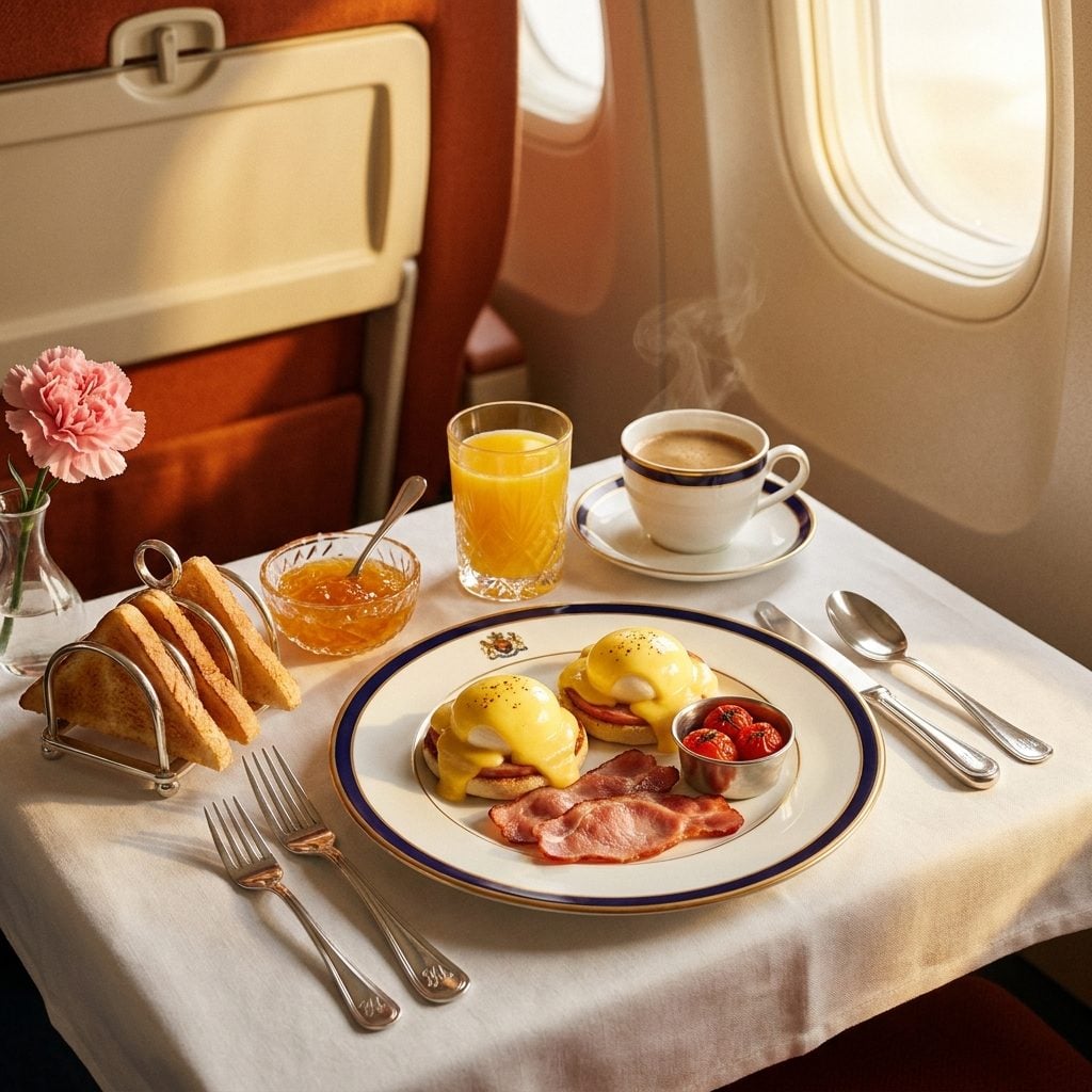 The Full-Course Breakfast Served on China