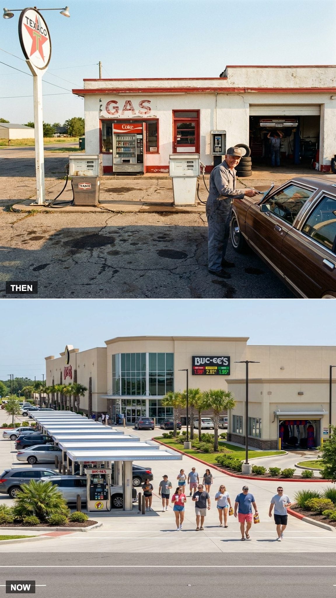 Simple Fuel Stops vs. Mini Shopping Centers With Pumps Out Front