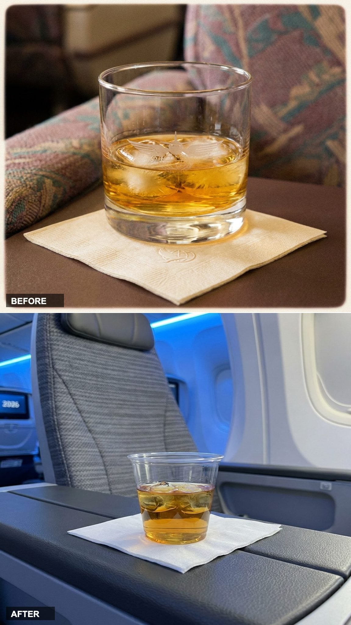 Glass Drinkware at Cruising Altitude