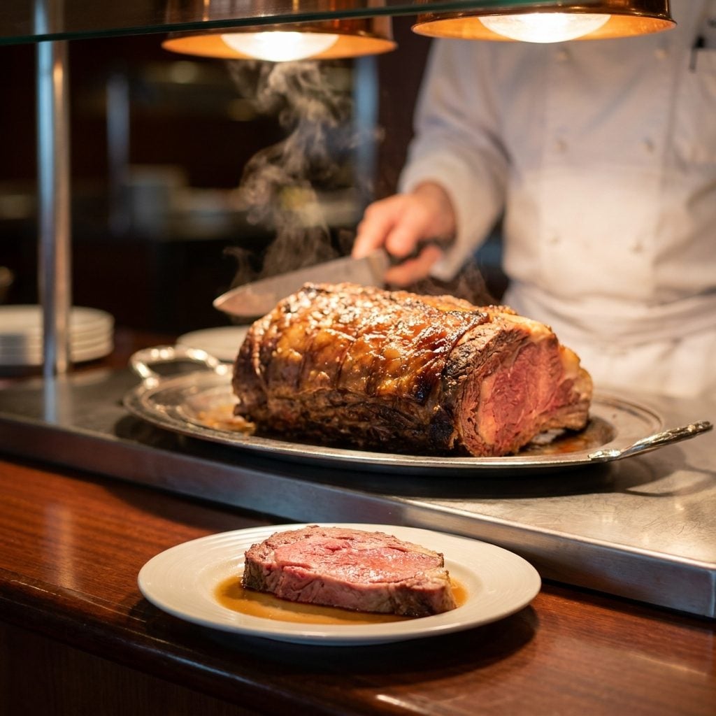 Ignoring the Carving Station in Favor of Pre-Sliced Meat