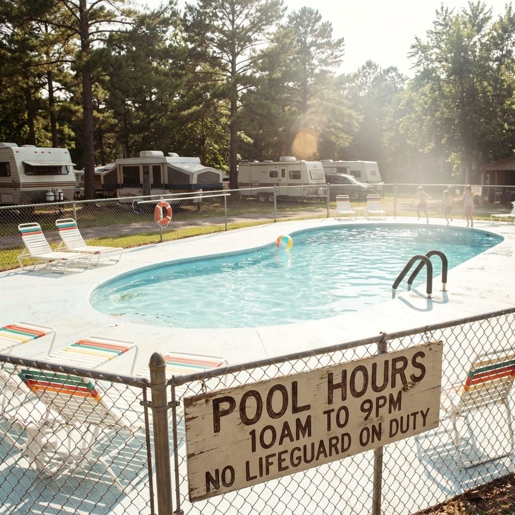 The Kidney-Shaped Pool With the Faded Blue Bottom