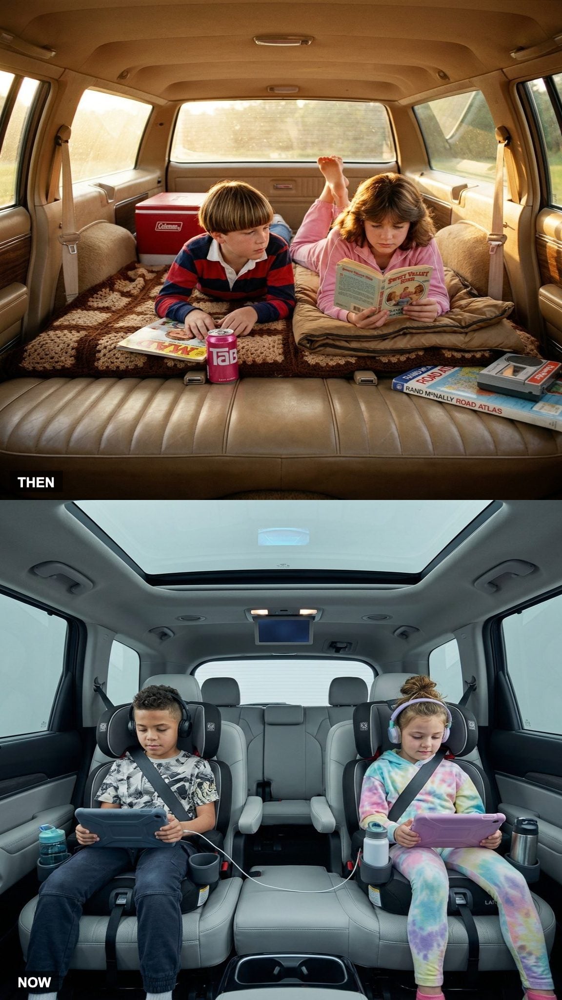 Kids Sprawled Across the Back Seat vs. Buckled Into Booster Seats
